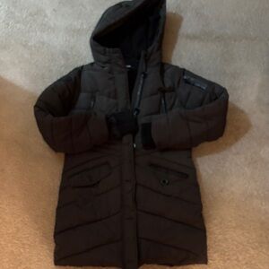 Diesel Kids Dark Brown Hooded Puffer Jacket